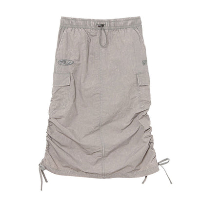 FILA CARGO SKIRT フィラ カーゴスカート CE6SCW007【レディース 製品染め サイドポケット ドローコード 26SS】