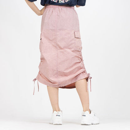FILA CARGO SKIRT フィラ カーゴスカート CE6SCW007【レディース 製品染め サイドポケット ドローコード 26SS】