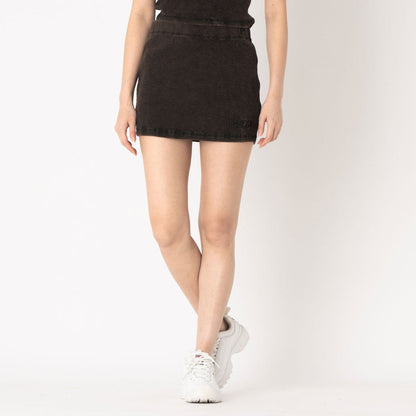 FILA PIGMENT RIB SKIRT フィラ ピグメント リブ スカート CE6SCW011【レディース 綿100% 製品染め加工 伸縮性 26SS】