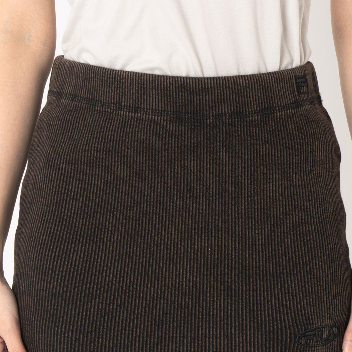 FILA PIGMENT RIB SKIRT フィラ ピグメント リブ スカート CE6SCW011【レディース 綿100% 製品染め加工 伸縮性 26SS】