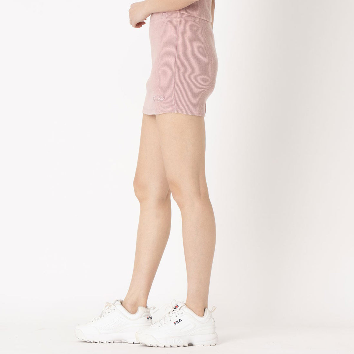 FILA PIGMENT RIB SKIRT フィラ ピグメント リブ スカート CE6SCW011【レディース 綿100% 製品染め加工 伸縮性 26SS】