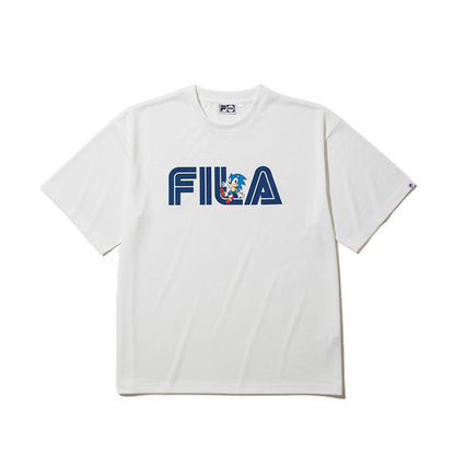 FILA FILA X SEGA SONIC SS TEE フィラ フィラ セガ ソニック SS ティー SM6SAU707【メンズ 半袖 コラボ ポリエステル素材 26SS】