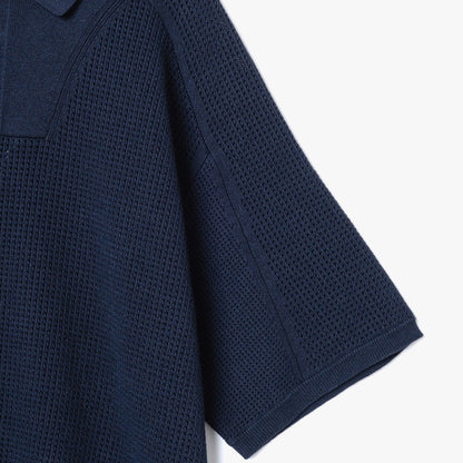 UMBRO HOUSE Mesh Knit Game Shirt アンブロハウス メッシュニットゲームシャツ UMHO2601-KN01【レディース ニットシャツ メッシュ素材 通気性 26SS】