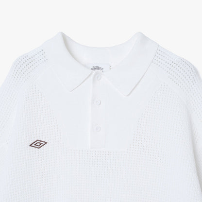 UMBRO HOUSE Mesh Knit Game Shirt アンブロハウス メッシュニットゲームシャツ UMHO2601-KN01【レディース ニットシャツ メッシュ素材 通気性 26SS】