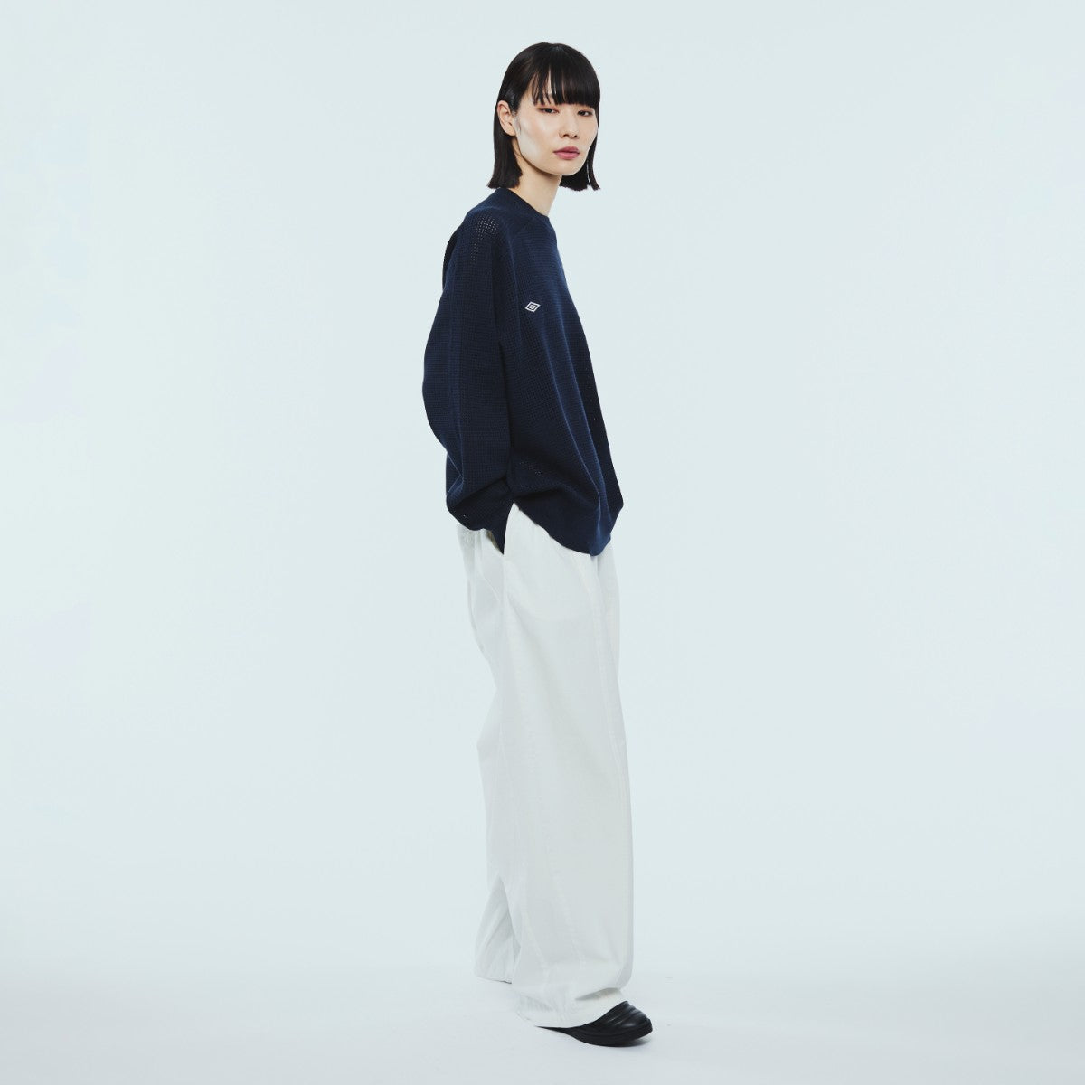 UMBRO HOUSE Mesh Knit Pull Over アンブロハウス メッシュニットプルオーバー UMHO2601-KN02【レディース ニットプルオーバー メッシュ素材 通気性 26SS】
