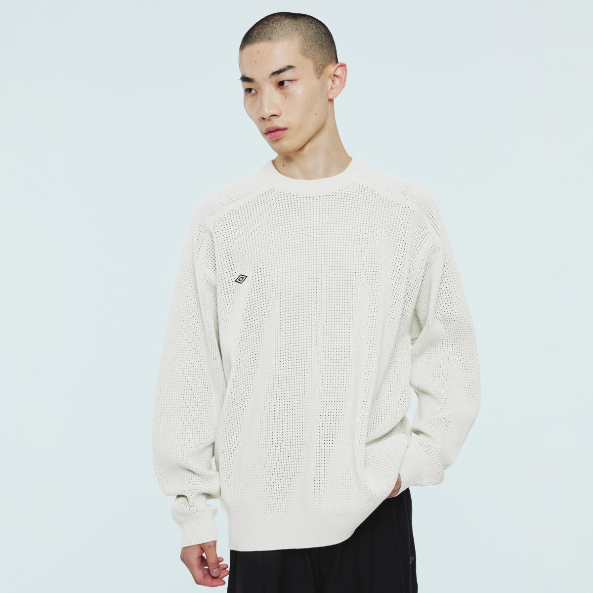 UMBRO HOUSE Mesh Knit Pull Over アンブロハウス メッシュニットプルオーバー UMHO2601-KN02【レディース ニットプルオーバー メッシュ素材 通気性 26SS】