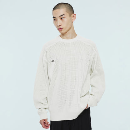 UMBRO HOUSE Mesh Knit Pull Over アンブロハウス メッシュニットプルオーバー UMHO2601-KN02【レディース ニットプルオーバー メッシュ素材 通気性 26SS】