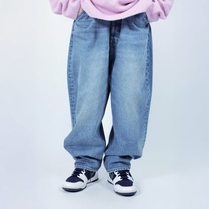 APPLEBUM “Selena” Wide Tapered Denim Pants (Damage) アップルバム セレナ ワイドテーパードデニムパンツ(ダメージ) 2520801D【メンズ デニムパンツ ワイドシルエット テーパードパンツ  26SS】
