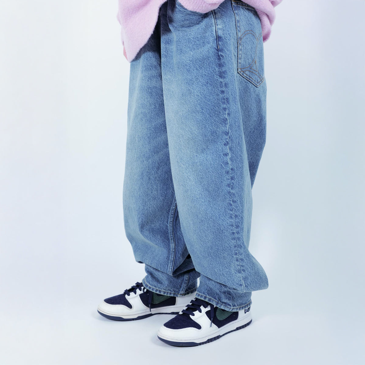APPLEBUM “Selena” Wide Tapered Denim Pants (Damage) アップルバム セレナ ワイドテーパードデニムパンツ(ダメージ) 2520801D【メンズ デニムパンツ ワイドシルエット テーパードパンツ  26SS】