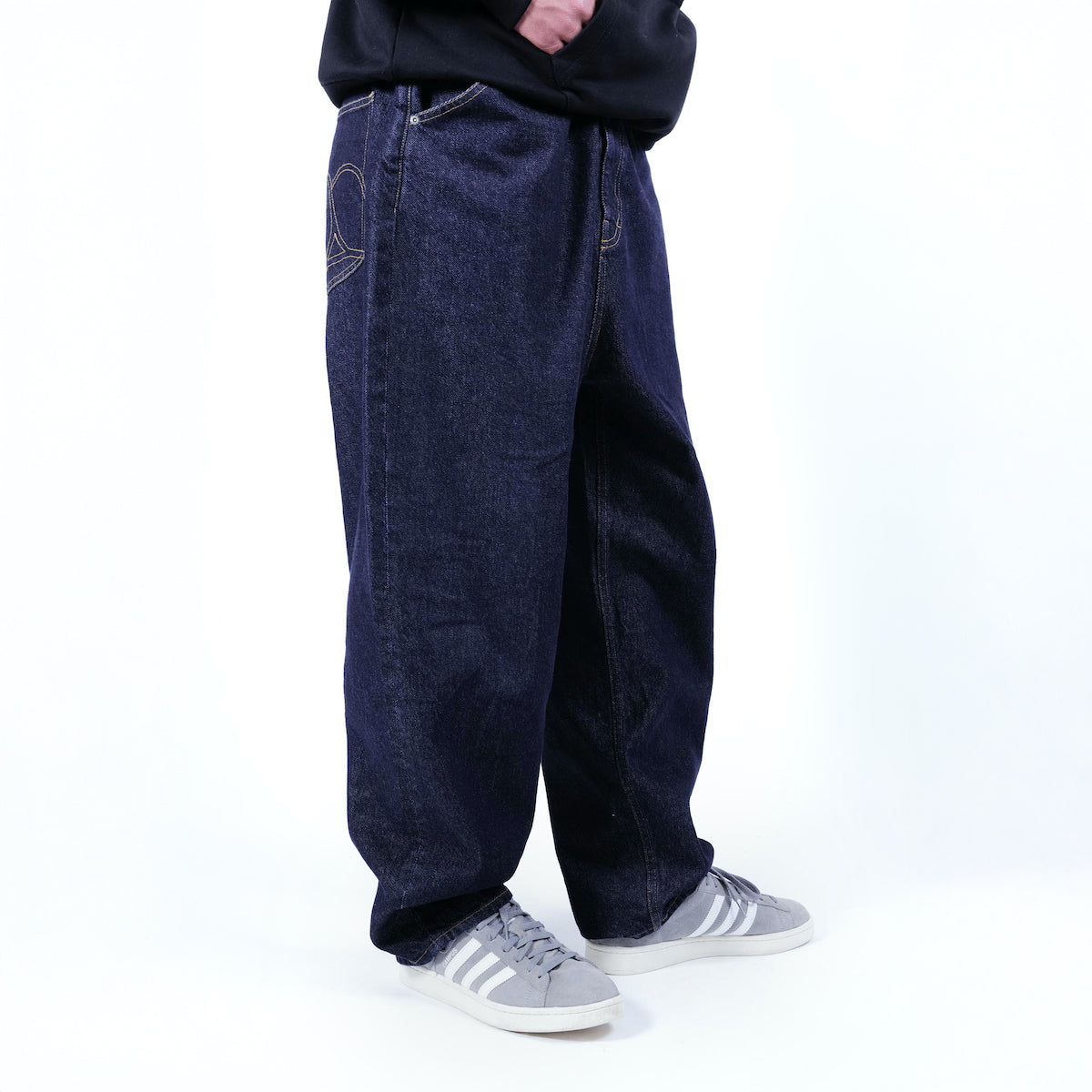 APPLEBUM “Selena” Wide Tapered Denim Pants (One Wash) アップルバム セレナ ワイドテーパードデニムパンツ(ワンウォッシュ) 2520801OC【メンズ デニムパンツ ワイドシルエット テーパードパンツ  26SS】