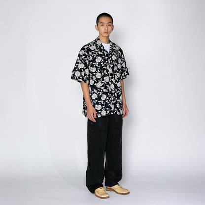 APPLEBUM Chirimen Knit Aloha Shirt アップルバム チリメン ニット アロハ シャツ 2610214【メンズ アロハシャツ メンズ 半袖シャツ オーバーサイズシャツ 26SS】