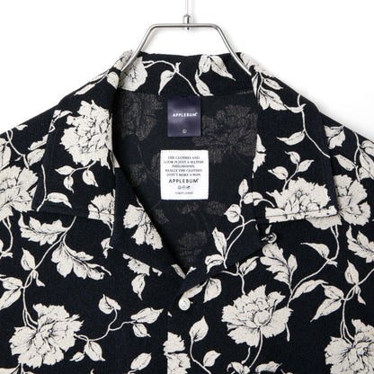 APPLEBUM Chirimen Knit Aloha Shirt アップルバム チリメン ニット アロハ シャツ 2610214【メンズ アロハシャツ メンズ 半袖シャツ オーバーサイズシャツ 26SS】