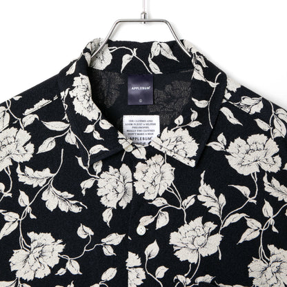 APPLEBUM Chirimen Knit Aloha Shirt アップルバム チリメン ニット アロハ シャツ 2610214【メンズ アロハシャツ メンズ 半袖シャツ オーバーサイズシャツ 26SS】