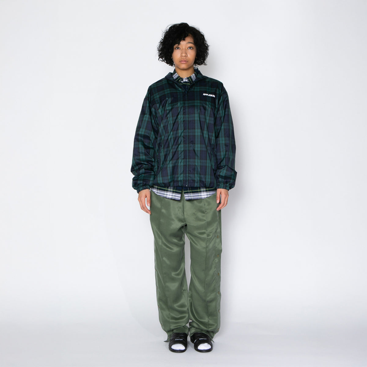 APPLEBUM Check Taffeta Track Jacket アップルバム チェック タフタ トラックジャケット 2610605【メンズ トラックジャケット メンズアウター 軽量ジャケット 26SS】