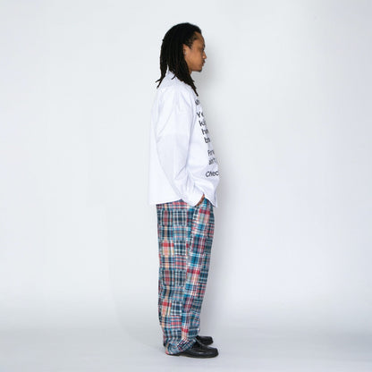 APPLEBUM Patchwork Madras Wide Pants アップルバム パッチワーク マドラス ワイドパンツ 2610802【メンズ ワイドパンツ メンズ パンツ 26SS】