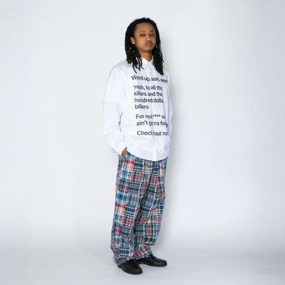 APPLEBUM Patchwork Madras Wide Pants アップルバム パッチワーク マドラス ワイドパンツ 2610802【メンズ ワイドパンツ メンズ パンツ 26SS】