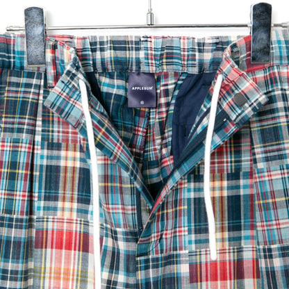 APPLEBUM Patchwork Madras Wide Pants アップルバム パッチワーク マドラス ワイドパンツ 2610802【メンズ ワイドパンツ メンズ パンツ 26SS】