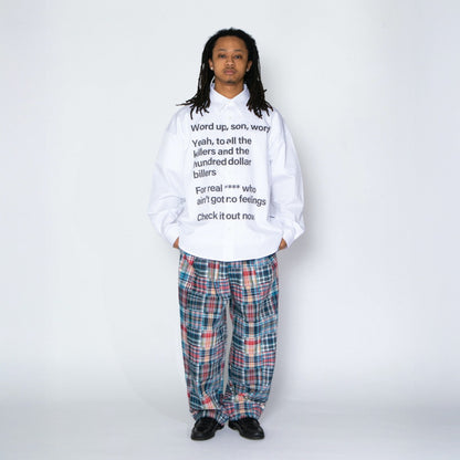 APPLEBUM Patchwork Madras Wide Pants アップルバム パッチワーク マドラス ワイドパンツ 2610802【メンズ ワイドパンツ メンズ パンツ 26SS】