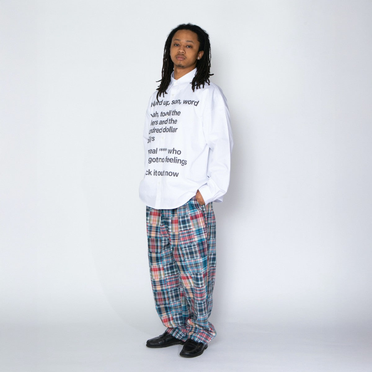 APPLEBUM Patchwork Madras Wide Pants アップルバム パッチワーク マドラス ワイドパンツ 2610802【メンズ ワイドパンツ メンズ パンツ 26SS】