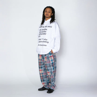 APPLEBUM Patchwork Madras Wide Pants アップルバム パッチワーク マドラス ワイドパンツ 2610802【メンズ ワイドパンツ メンズ パンツ 26SS】