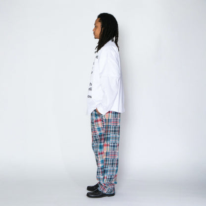 APPLEBUM Patchwork Madras Wide Pants アップルバム パッチワーク マドラス ワイドパンツ 2610802【メンズ ワイドパンツ メンズ パンツ 26SS】