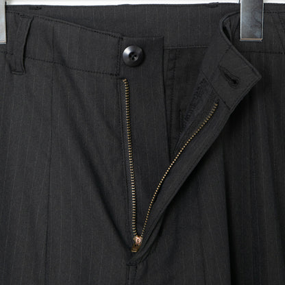 APPLEBUM Pin Stripe Wide Military Pants アップルバム ピンストライプ ワイド ミリタリー パンツ 2610810【メンズ ワイドパンツ ミリタリーパンツ ストレッチパンツ 吸水速乾 26SS】