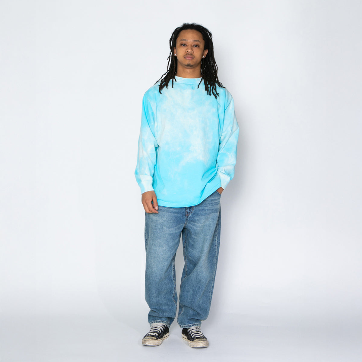 APPLEBUM “One-Off Cloud Dye” L/S T-Shirt アップルバム “ワンオフ クラウド ダイ” ロングスリーブ Tシャツ 2611130【メンズ ムラ染め ストリート 厚手ボディ 26SS】