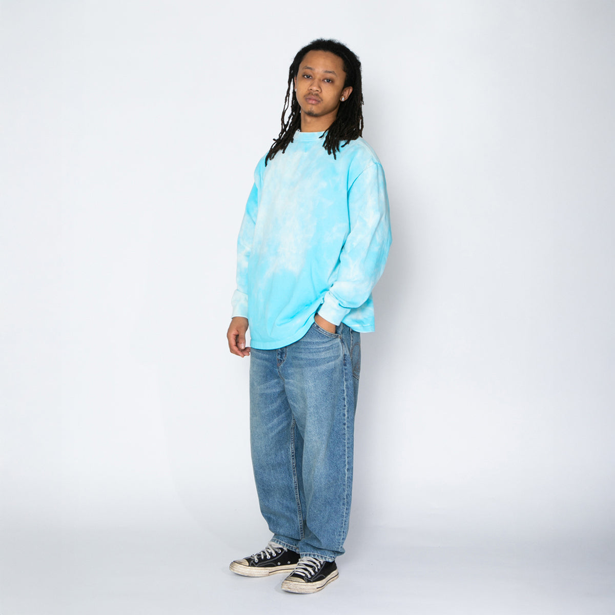 APPLEBUM “One-Off Cloud Dye” L/S T-Shirt アップルバム “ワンオフ クラウド ダイ” ロングスリーブ Tシャツ 2611130【メンズ ムラ染め ストリート 厚手ボディ 26SS】