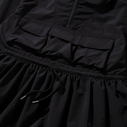 NON TOKYO MULTI POCKET TECH ONE-PIECE ノントーキョー マルチポケットテックワンピース NON-26S-0208【レディース ドローコード ポケット フリル 26SS】