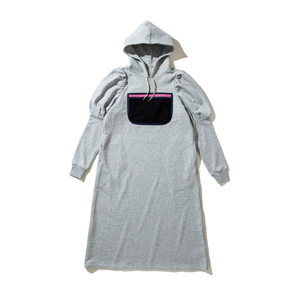 NON TOKYO MESH POCKET PUFFSLEEVE ONE-PIECE ノントーキョー メッシュ ポケット パフスリーブ ワンピース NON-26S-0213【レディース メッシュポケット 通気性 パーカーワンピース 26SS】