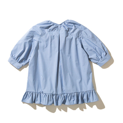 naokitomizuka Frilled design blouse ナオキトミヅカ フリルド デザイン ブラウス GRNTB019【レディース ストライプ フリル ブラウス 26SS】