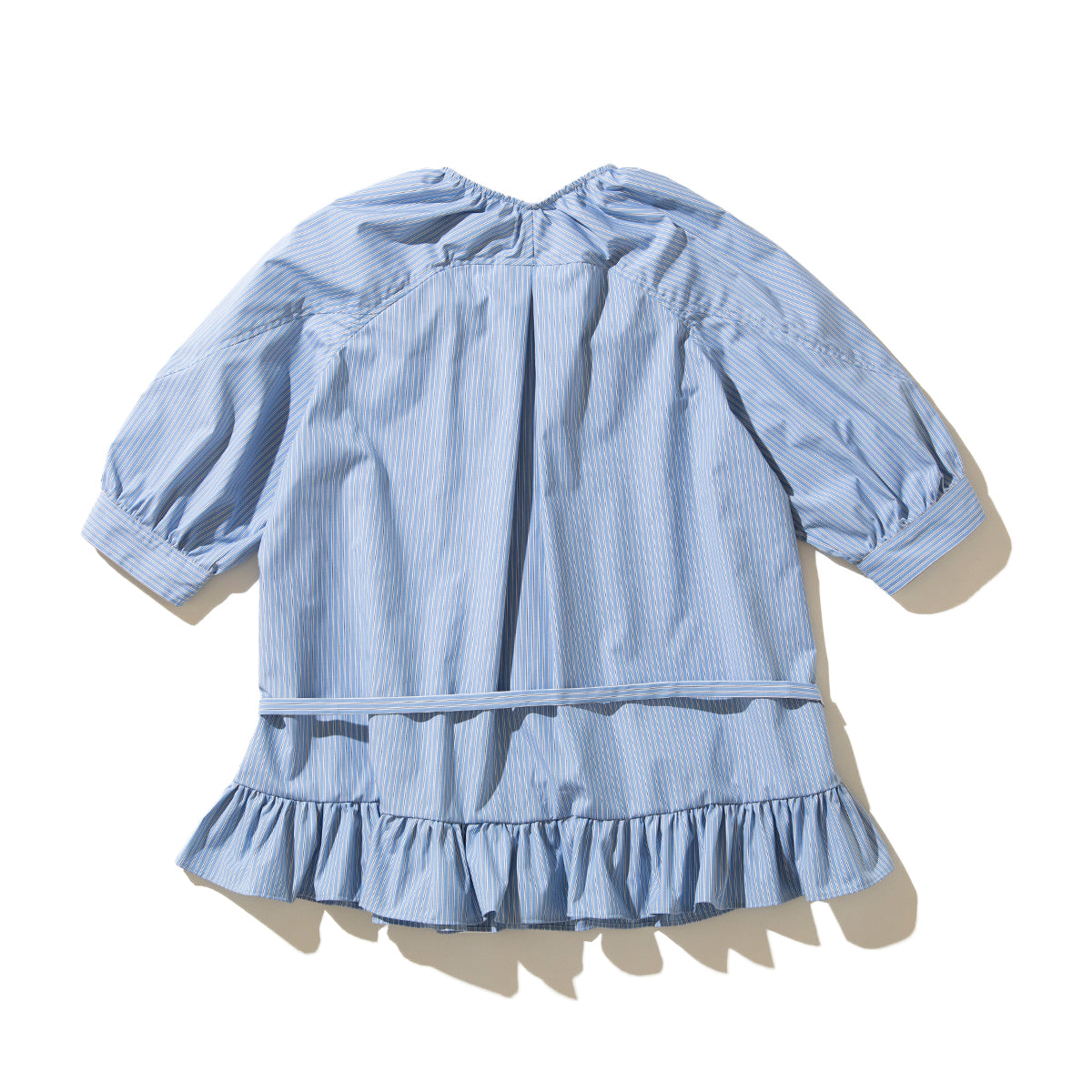 naokitomizuka Frilled design blouse ナオキトミヅカ フリルド デザイン ブラウス GRNTB019【レディース ストライプ フリル ブラウス 26SS】