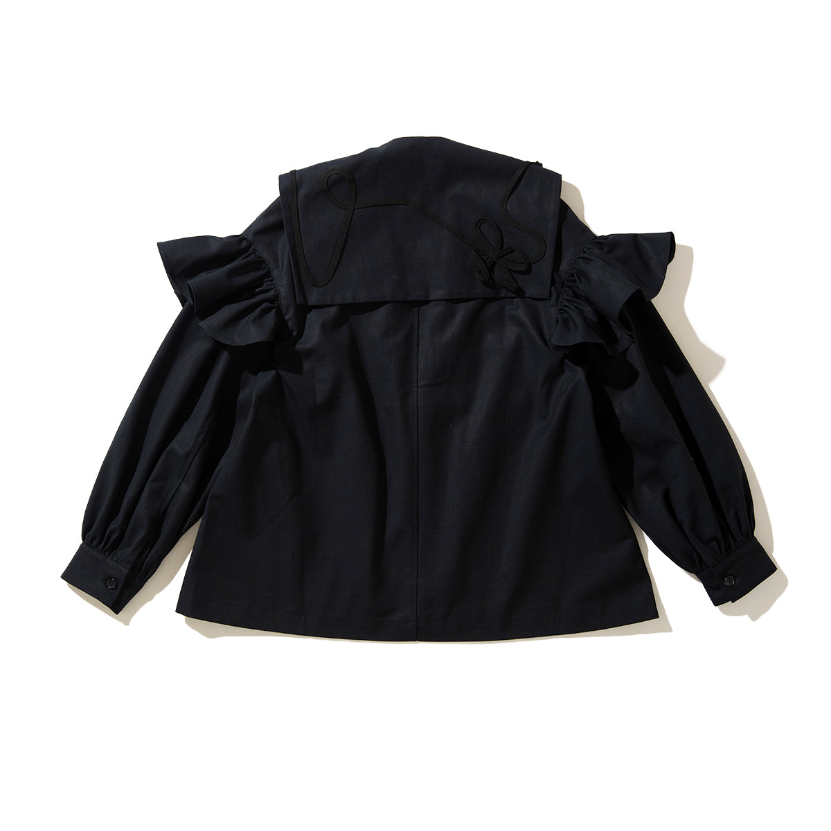 naokitomizuka embroidery Sailor collar jacket ナオキトミヅカ エンブロイダリー セーラーカラー ジャケット GRNTJ009【レディース コットン素材 シャツジャケット フリル 26SS】