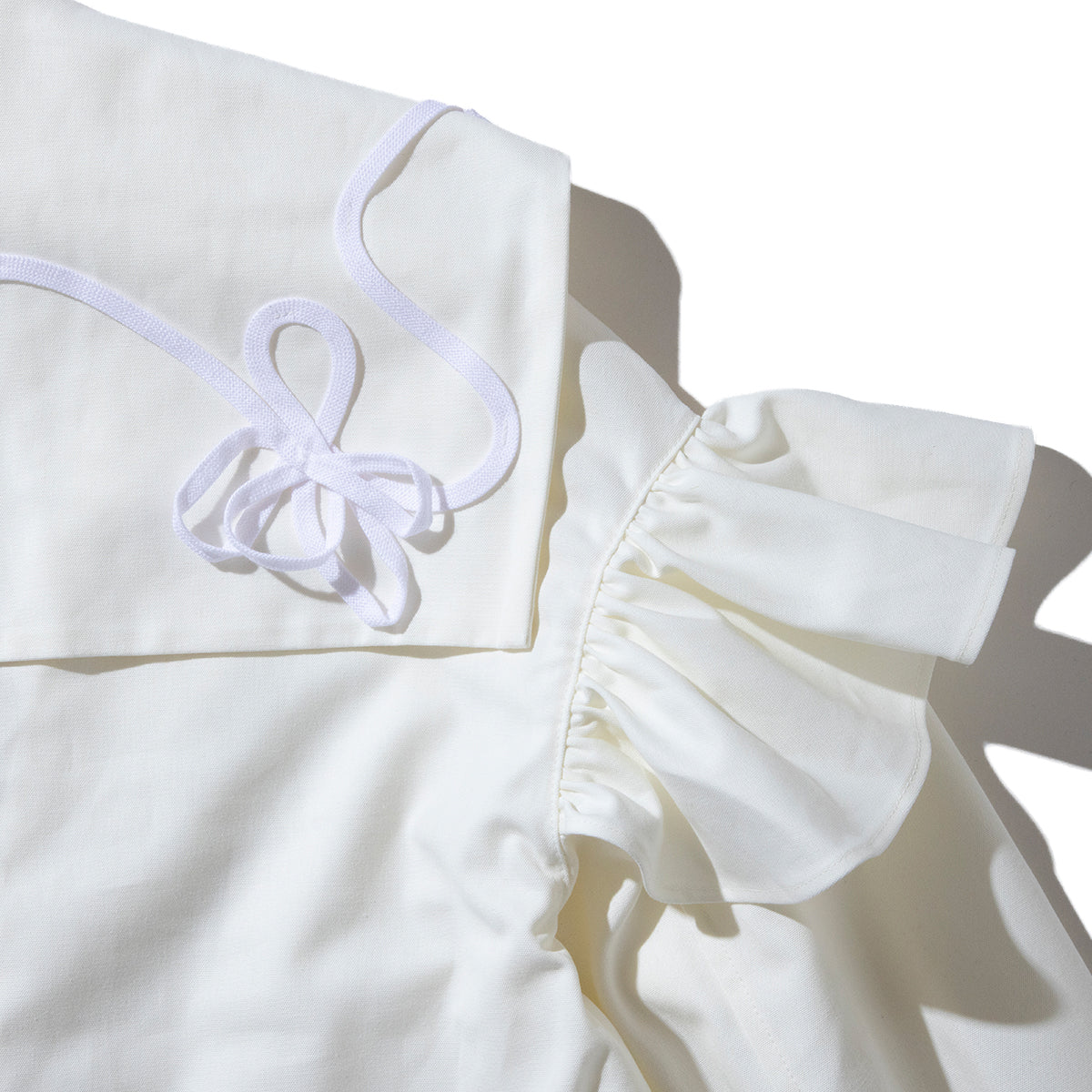 naokitomizuka embroidery Sailor collar jacket ナオキトミヅカ エンブロイダリー セーラーカラー ジャケット GRNTJ009【レディース コットン素材 シャツジャケット フリル 26SS】