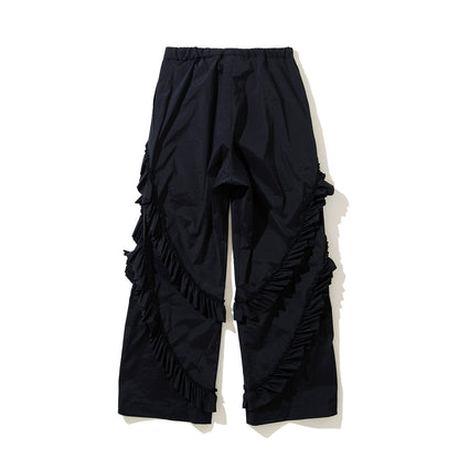 naokitomizuka WILD THINGS frilled pants ナオキトミヅカ ワイルドシングス フリルド パンツ GRNTP010【レディース コラボ フリル ポケット 26SS】