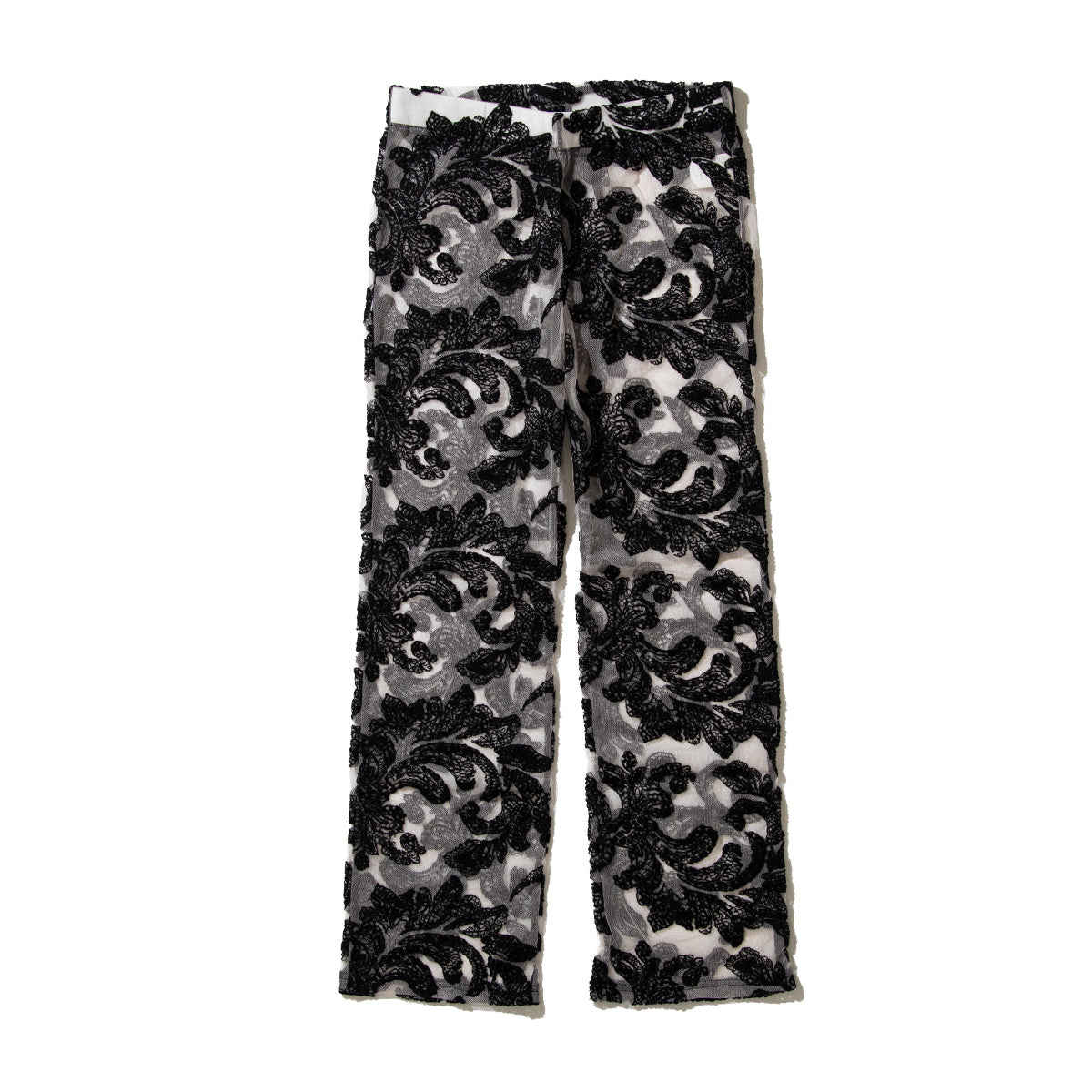 naokitomizuka Race embroidery pants ナオキトミヅカ レース エンブロイダリー パンツ GRNTP011【レディース ポリエステル素材 レース柄 26SS】