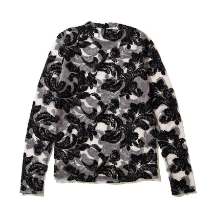 naokitomizuka Race embroidery tops ナオキトミヅカ レース エンブロイダリー トップス GRNTT024【レディース ポリエステル素材 レース柄 26SS】
