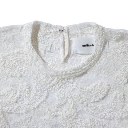 naokitomizuka Race embroidery tops ナオキトミヅカ レース エンブロイダリー トップス GRNTT024【レディース ポリエステル素材 レース柄 26SS】