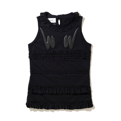 naokitomizuka WILD THINGS frilled tank top ナオキトミヅカ ワイルドシングス フリルド タンクトップ GRNTT026【レディース コラボ フリル 発泡プリント 26SS】