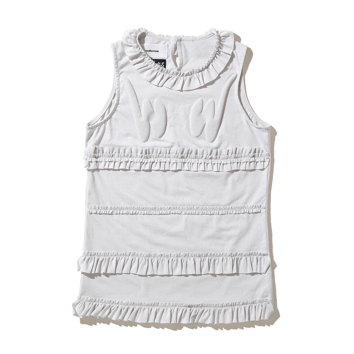 naokitomizuka WILD THINGS frilled tank top ナオキトミヅカ ワイルドシングス フリルド タンクトップ GRNTT026【レディース コラボ フリル 発泡プリント 26SS】