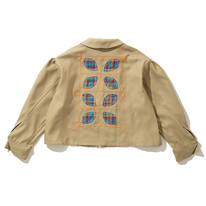 YuumiARIA ZIP EMROIDERY JACKET ユウミアリア ジップ エンブロイダリー ジャケット 261-AJ013【レディース スプリングジャケット トラックジャケット 軽アウター 26SS】