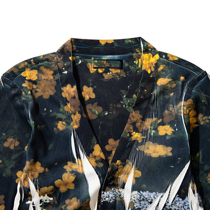 NON TOKYO DIRECT PRINT RIB GATHER CARDIGAN ノントーキョー ダイレクト プリント リブ ギャザー カーディガン NON-26S-0205【レディース カーディガン フレアシルエット ポリエステル素材 26SS】