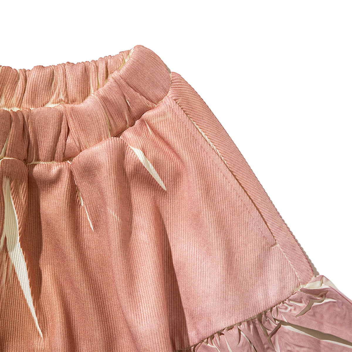 NON TOKYO DIRECT PRINT RIB GATHER MINI SKIRT ノントーキョー ダイレクト プリント リブ ギャザー ミニ スカート NON-26S-0206【レディース ギャザースカート フレアシルエット ポリエステル素材 26SS】