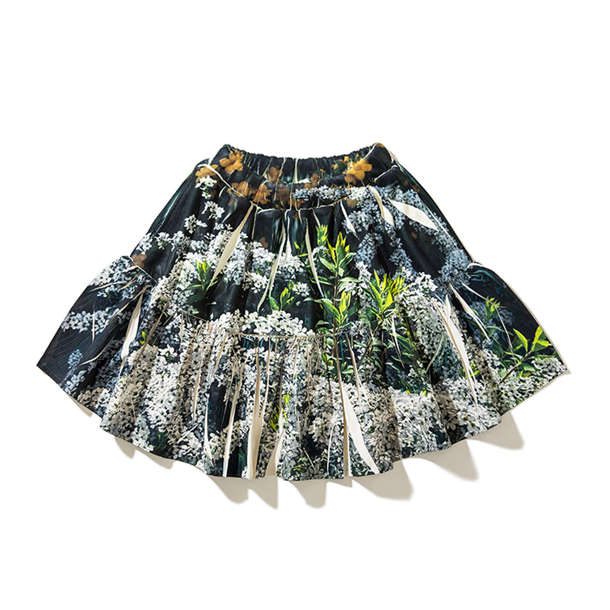 NON TOKYO DIRECT PRINT RIB GATHER MINI SKIRT ノントーキョー ダイレクト プリント リブ ギャザー ミニ スカート NON-26S-0206【レディース ギャザースカート フレアシルエット ポリエステル素材 26SS】