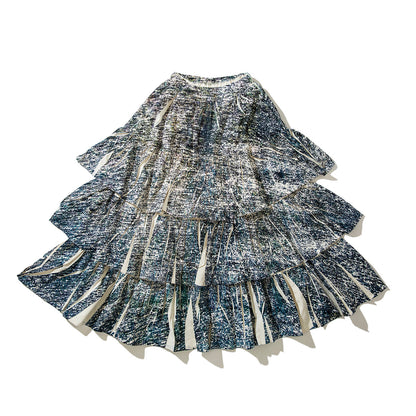 NON TOKYO DIRECT PRINT RIB GATHER LONG SKIRT ノントーキョー ダイレクト プリント リブ ギャザー ロング スカート NON-26S-0207【レディース ギャザースカート フリル ポリエステル素材 26SS】