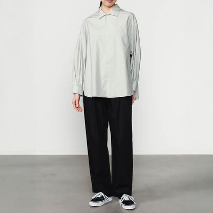 Gymphlex Cotton L/S tunic shirt ジムフレックス コットン 長袖チュニックシャツ GY-B0365-OGT【レディース 長袖シャツ リラックスサイズ サイドスリット 26SS】