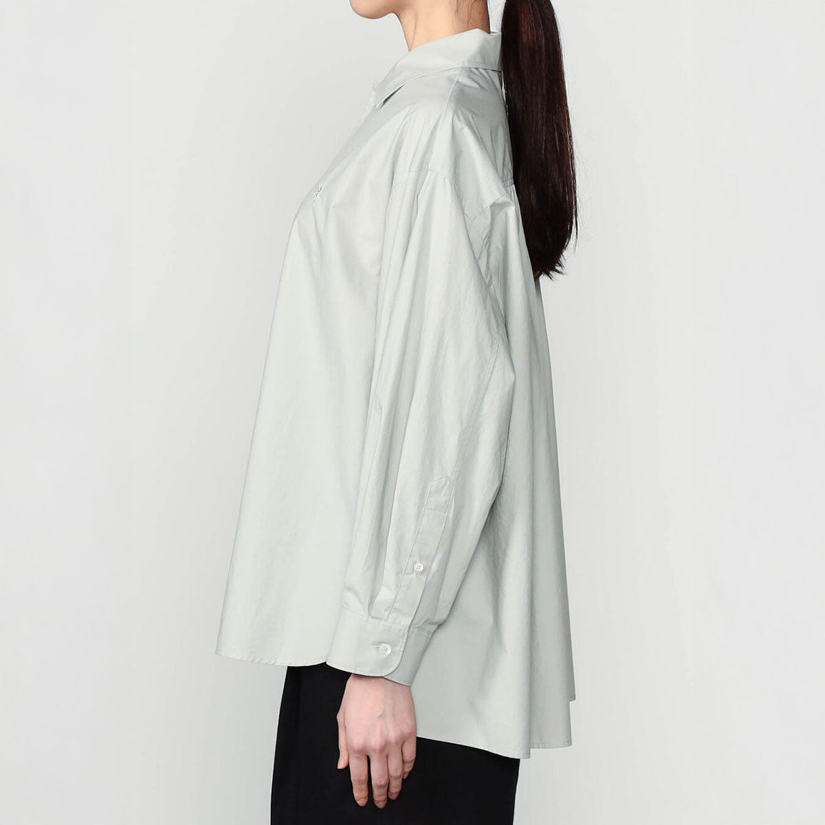 Gymphlex Cotton L/S tunic shirt ジムフレックス コットン 長袖チュニックシャツ GY-B0365-OGT【レディース 長袖シャツ リラックスサイズ サイドスリット 26SS】