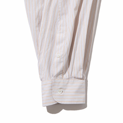 Gymphlex Cotton Multi-Stripe L/S Tunic Shirt ジムフレックス コットン マルチストライプ 長袖チュニックシャツ GY-B0365-PMS【レディース 長袖シャツ リラックスサイズ サイドスリット 26SS】