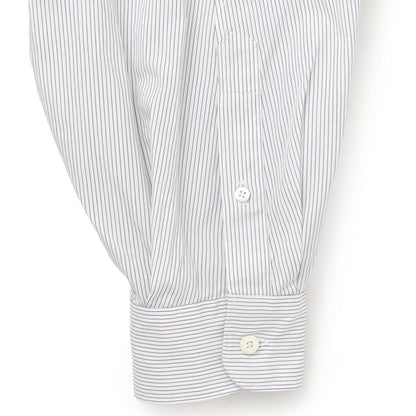 Gymphlex Cotton Stripe L/S Tunic Shirt ジムフレックス コットン ストライプ 長袖チュニックシャツ GY-B0365-PSE【レディース 長袖シャツ リラックスサイズ サイドスリット 26SS】