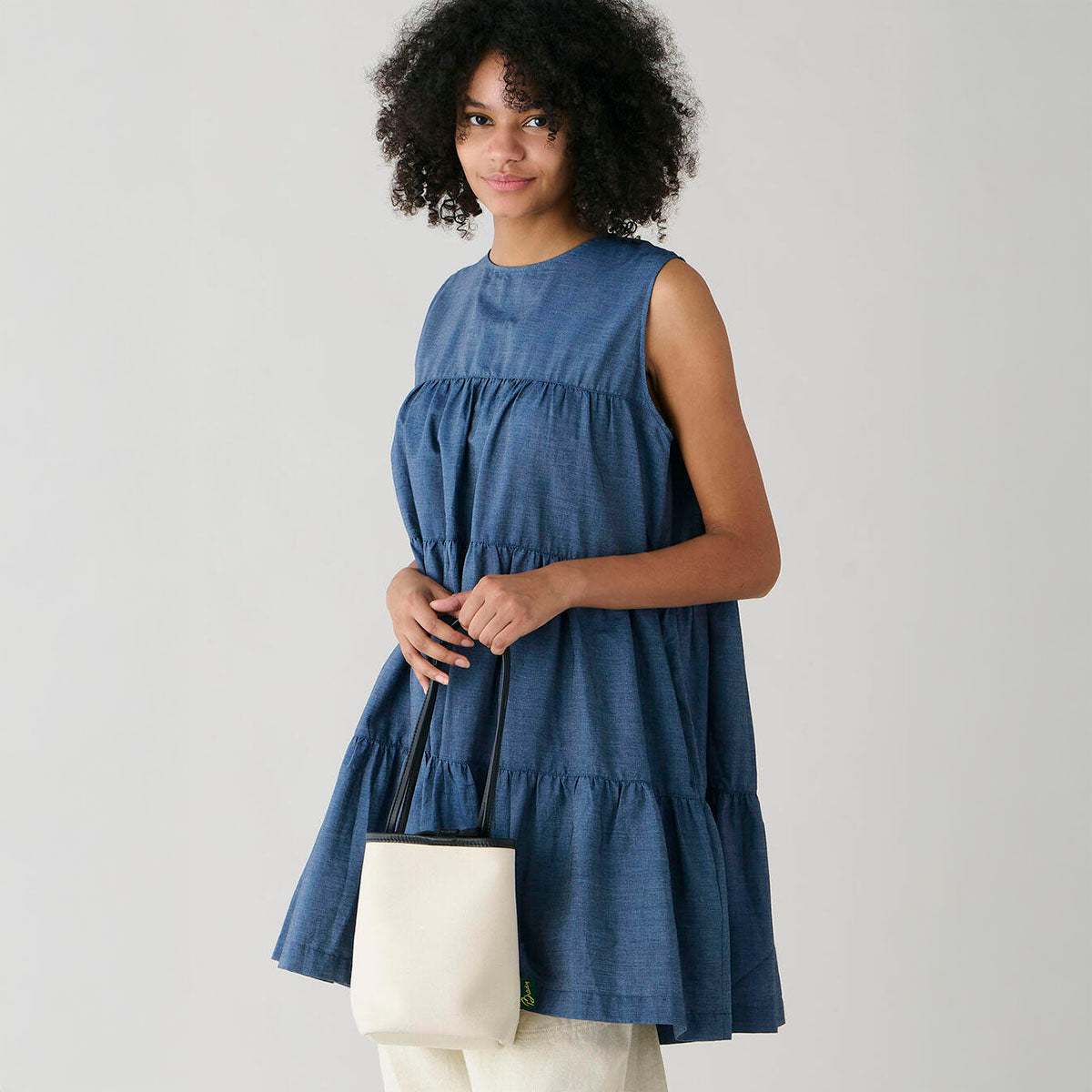 Gymphlex Tiered tunic ジムフレックス ティアードチュニック GY-B0470-DPD【レディース コットン素材 デニム生地 26SS】